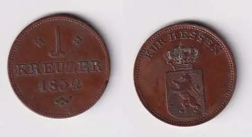 1 Kreuzer Kupfer Münze Kurhessen 1832 ss+ (170331)
