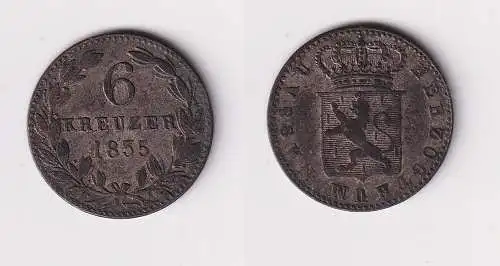 6 Kreuzer Münze Nassau 1835 Wilhelm 1816-1839 (170774)