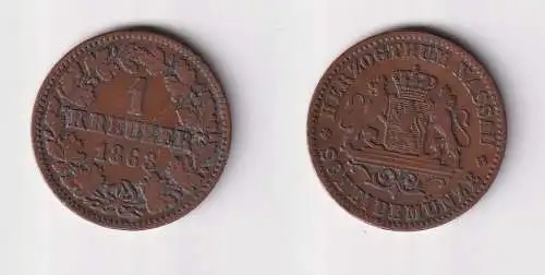 1 Kreuzer Münze Nassau 1863 Adolph 1839-1866 (170684)