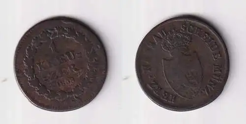 1 Kreuzer Münze Nassau 1808 Friedrich August Friedrich Wilhelm (170770)