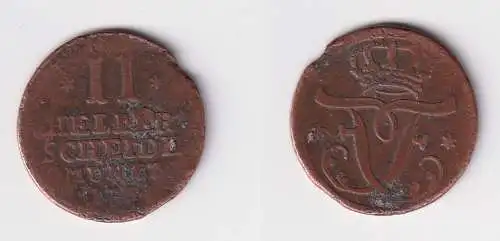 2 Heller Kupfer Münze Hessen-Kassel 1742 s/ss (170734)