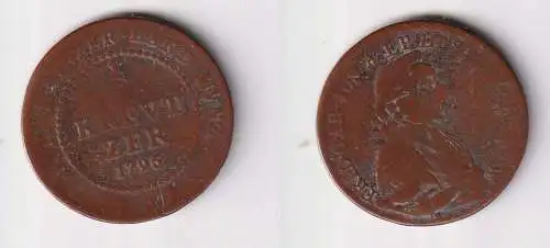 1/2 Kreuzer Kupfer Münze Mainz Erzbistum 1795 s/ss (170436)