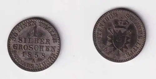 1 Silbergroschen Münze Schaumburg Lippe 1858 A ss (170695)