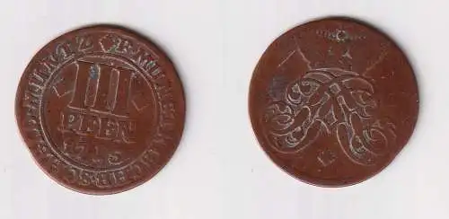 4 Pfennig Kupfer Münze Münster 1715 Franz Arnold von Metternich 1706-18 (170368)
