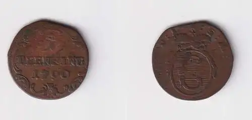 1 Pfennig Münze Löwenstein Wertheim Rochefort 1790 Konstantin 1789-1806 (170389)