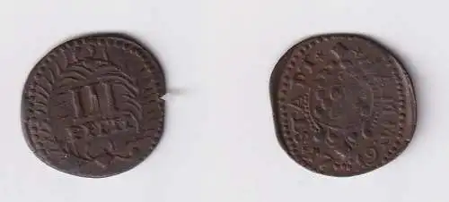 3 Pfennig Münze Stadt Hamm 1719 (170626)