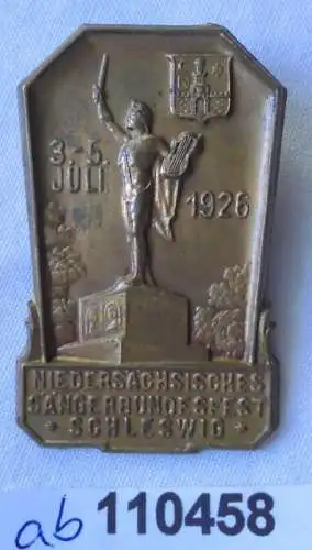 seltenes Abzeichen Niedersächsisches Sängerbundesfest Schleswig 1926 (110458)