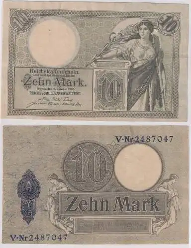 10 Mark Banknote Reichskassenschein Berlin 6. Oktober 1906 Ro. 27b (136286)