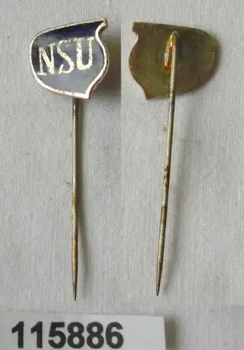 alte emaillierte Anstecknadel NSU Motorradwerk Neckarsulm um 1949 (115886)