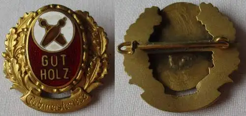 Emailliertes Sport Abzeichen Gut Holz Clubmeister 1938 Kegeln (125488)