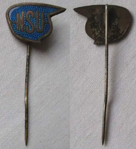 alte emaillierte Anstecknadel NSU Motorradwerk Neckarsulm um 1949 (161451)
