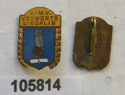 alte emaillierte Anstecknadel Gem. V. Vorwärts L.-Gohlis um 1925 (105814)