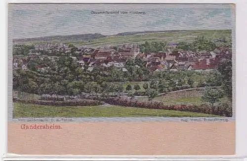 90995 Patent Ak Gandersheim Gesamtansicht vom Klusberg um 1900
