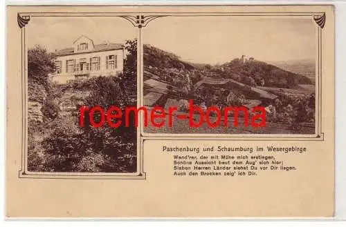 69050 Ak Paschenburg und Schaumburg im Wesergebirge 1935