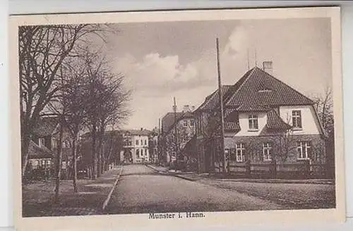40153 Ak Munster in Hannover Strassenansicht 1925