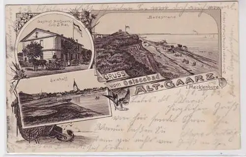 88234 Ak Lithographie Gruß vom Ostseebad Alt-Gaarz Mecklenburg 1903
