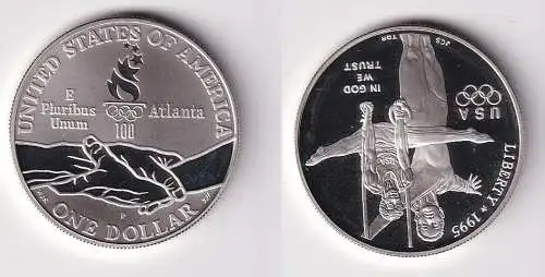1 Dollar Silber Münze USA Olympiade 1996 Atlanta 1995 P (170149)