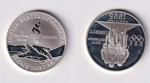 1 Dollar Silber Münze USA Olympiade 1996 Atlanta 1995 P (170180)