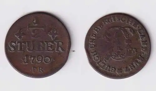 1/2 Stüber Kupfer Münze Jülich-Berg 1790 PR ss (170357)