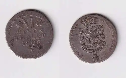 1/6 Taler Silbermünze Westfalen 1808 F s/ss (170158)