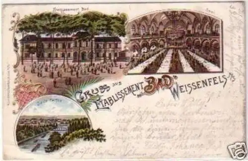 28681 Ak Lithographie Gruss aus Weissenfels a.S. 1902