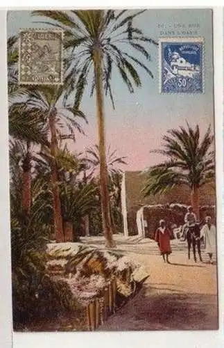 57716 Ak eines deutschen Fremdenlegionärs aus Algerien Oasen Strasse 1928