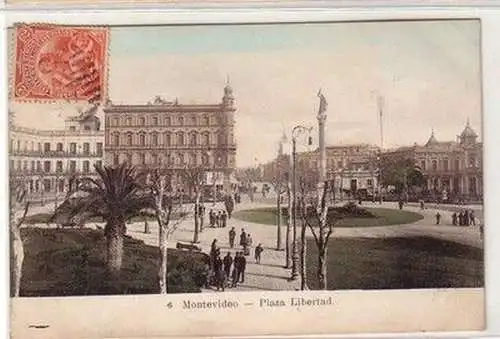34793 Ak Monteviedeo Uruguay Plaza Libertad um 1907