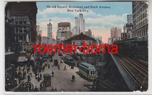 82371 Ak New York City Herald Square, Broadway & Sixth Avenue um 1920