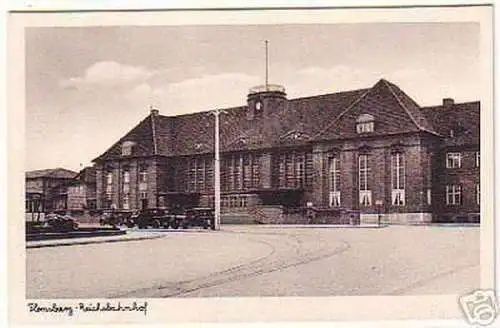 07105 Feldpost Ak Flensburg Reichsbahnhof 1943