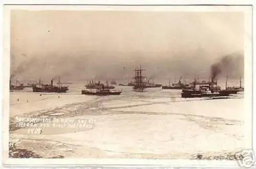 11530 Ak Kiel Holtenau eingefrorene Dampfer Winter1929
