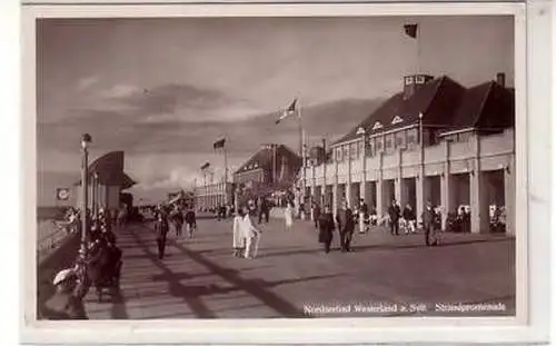 14948 Ak Nordseebad Westerland auf Sylt Promenade 1935