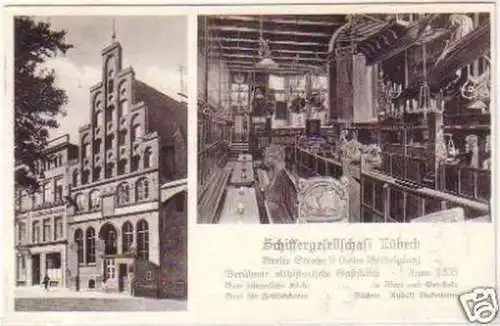 17352 Mehrbild Ak Lübeck Schiffergesellschaft 1931