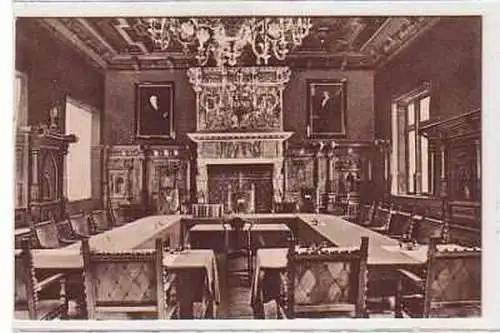 40168 Ak Lübeck Rathaus Kriegsstube um 1930