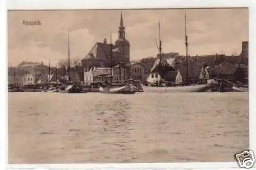34352 Feldpost Ak Kappeln Schlei Hafenansicht 1918