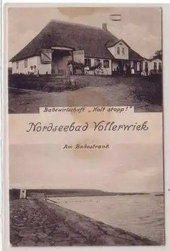 52777 Mehrbild Ak Nordseebad Vollerwiek Badewirtschaft 1914