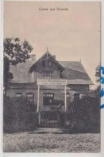 53742 Ak Gruß aus Strande in Schleswig Holstein Café um 1910