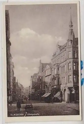 54394 Ak Elmshorn Königstrasse mit Geschäften 1935