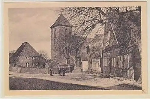 65463 Ak Preetz in Holstein alte Giebelhäuseran Stadtkirche um 1910