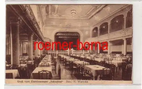 79839 Ak Gruß vom Etablissement ' Schloßhof' Kiel 1916