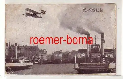 79826 Ak Gruss aus Kiel Städtische Fähre 1915