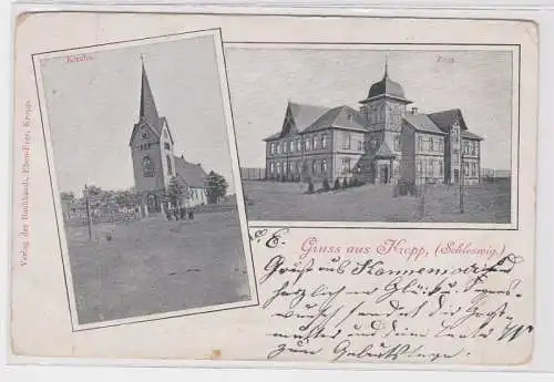 93698 Mehrbild Ak Gruß aus Kropp (Schleswig) Kirche, Zoar um 1900
