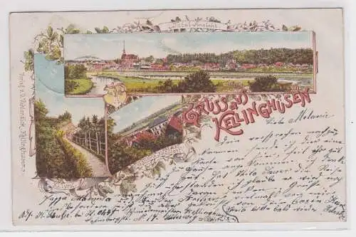 88073 Lithografie AK Gruss aus Kellinghusen - kl. Tyrol, Totalansicht 1899