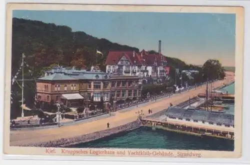89134 Ak Kiel - Kruppsches Logierhaus, Yachtclubgebäude, Strandweg 1914