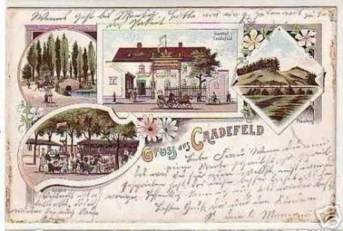 00526 Feldpost Ak Gruss aus Cradefeld Gasthof 1915