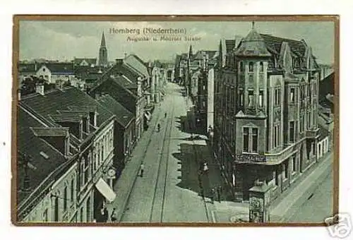 02071 Ak Homberg Augusta- u. Moerser Strasse 1927