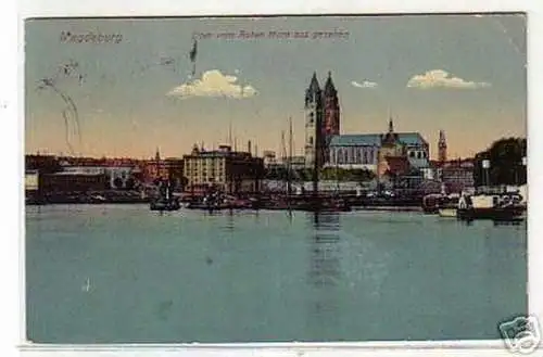 03086 Ak Magdeburg Dom vom Roten Horn aus gesehen 1925