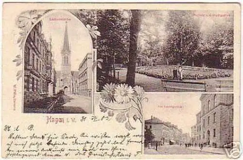 03400 Mehrbild Ak Hagen in W. Landgericht usw. 1902