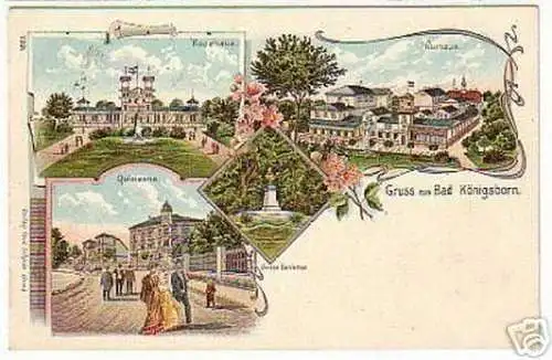03395 Ak Lithographie Gruss aus Bad Königsborn um 1910