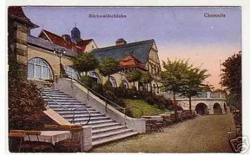 03513 Ak Chemnitz Küchenwaldschänke 1928