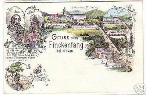 03446 Ak Gruss vom Finckenfang bei Maxen um 1900